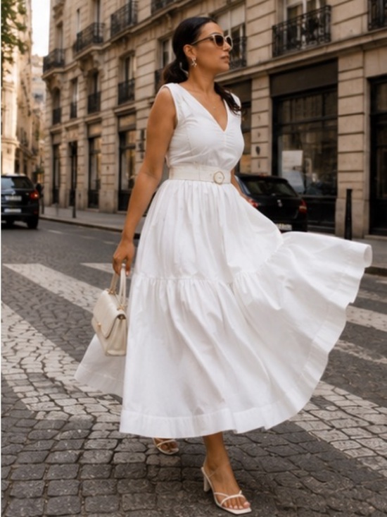 H&M Dresses & Skirts - H&M voluminous full skirt dress bloggers favorite